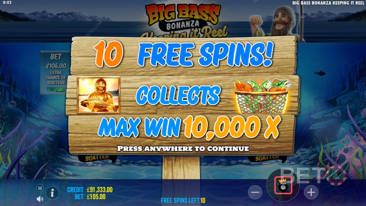 Fitur Bonus Dijelaskan dalam Big Bass - Menjaga agar tetap berputar oleh Reel Kingdom