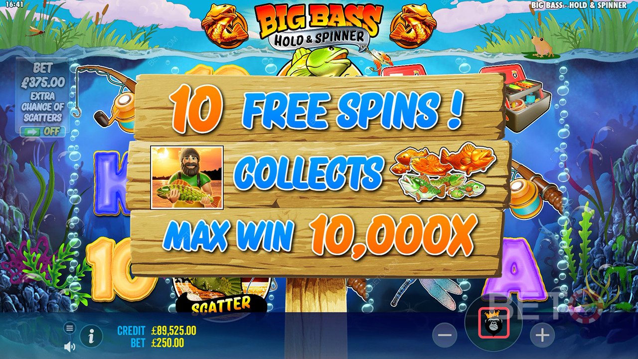 Menangkan 10,000x taruhan Anda di Slot Online Big Bass Bonanza Hold and Spin!