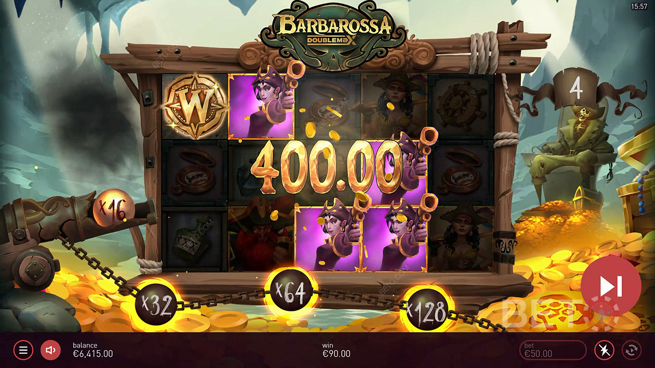 Menangkan 20,000x taruhan Anda di Mesin Slot Barbarossa DoubleMax!