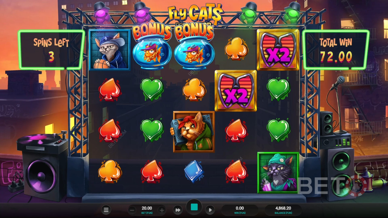 Ulasan Fly Cats Dream Drop oleh BETO Slots