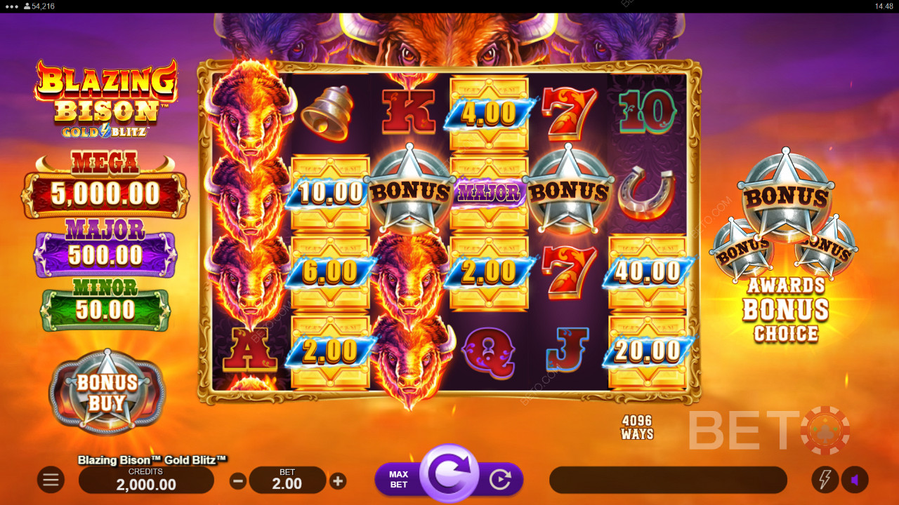 Ulasan Blazing Bison Gold Blitz oleh BETO Slots