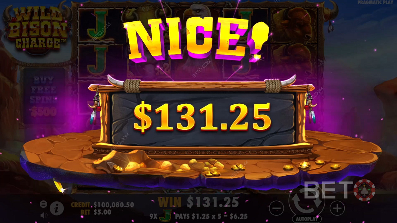 Menangkan 12,000x taruhan Anda di Mesin Slot Wild Bison Charge!