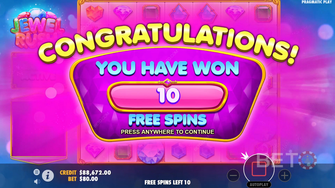 Menangkan 5,000x taruhan Anda di Slot Jewel Rush!