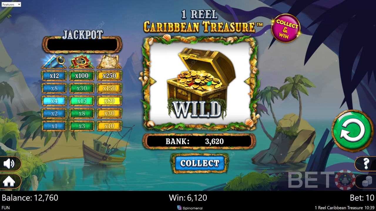 Ulasan Harta Karun Karibia 1 Gulungan oleh BETO Slots