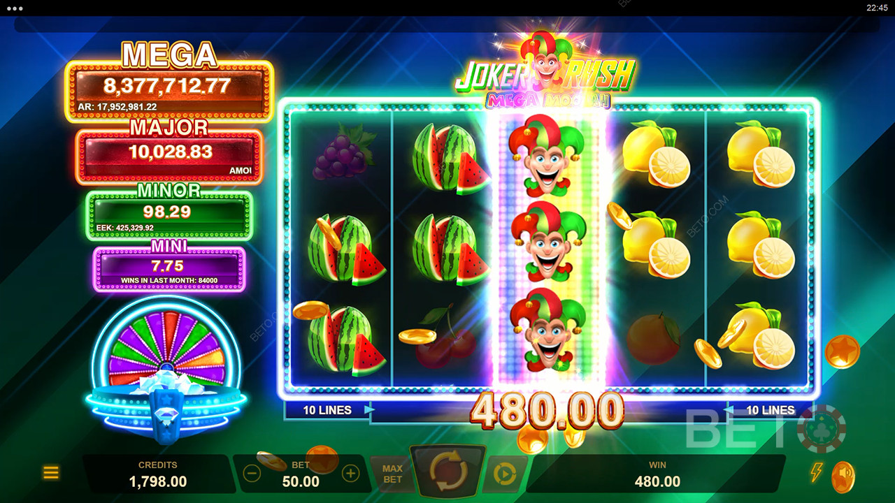 Ulasan Joker Rush Mega Moolah oleh BETO Slots