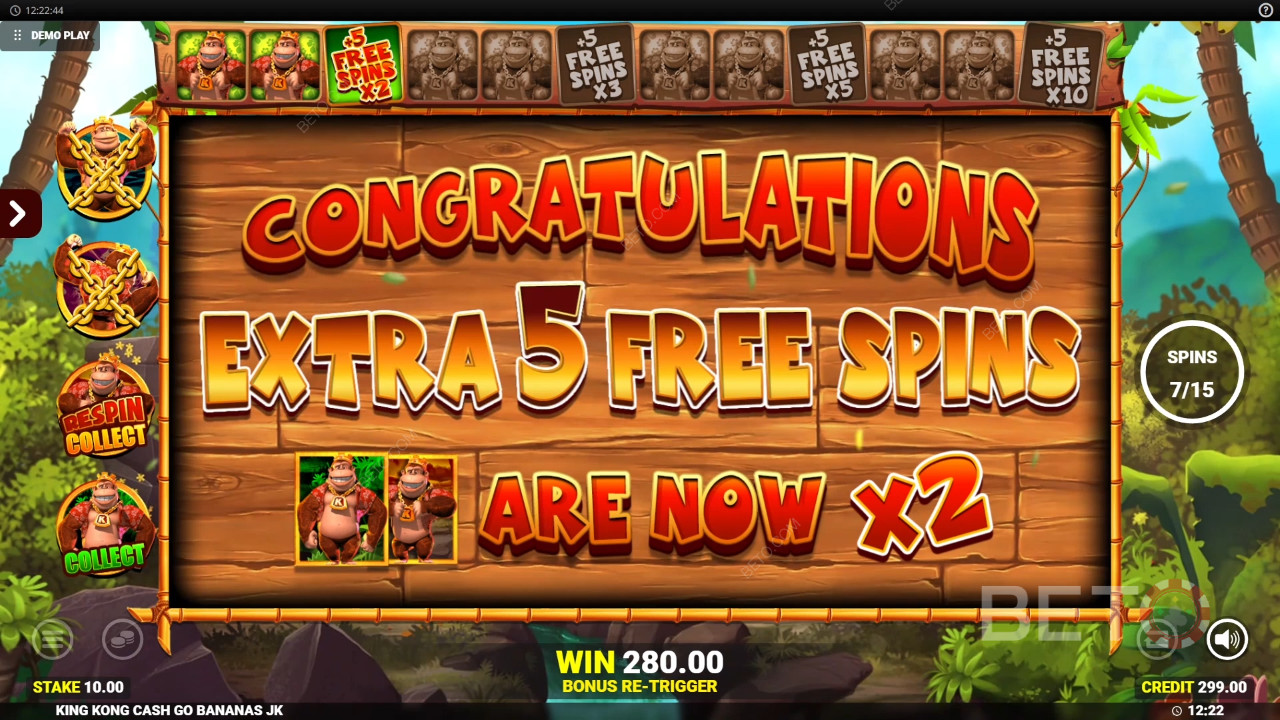 Menangkan 50,000x taruhan Anda di Mesin Slot King Kong Cash Go Bananas!