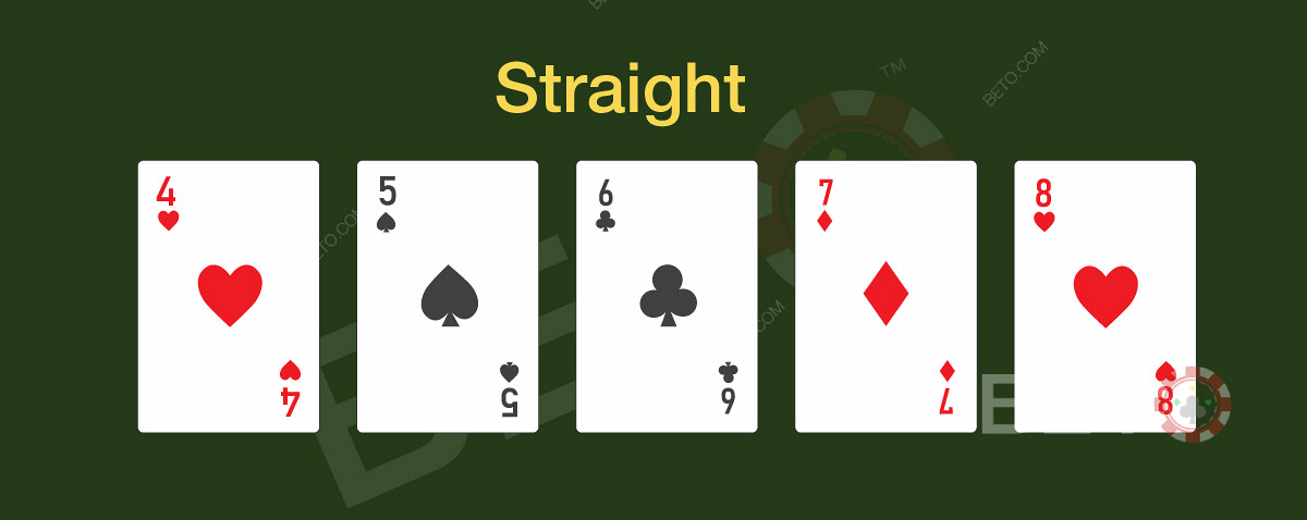 Straight adalah salah satu tangan yang lebih baik dalam poker