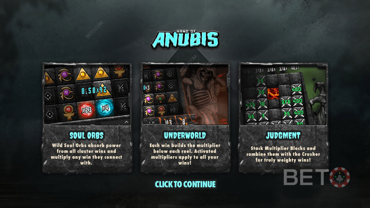 Nikmati 3 fitur luar biasa di slot online Hand of Anubis