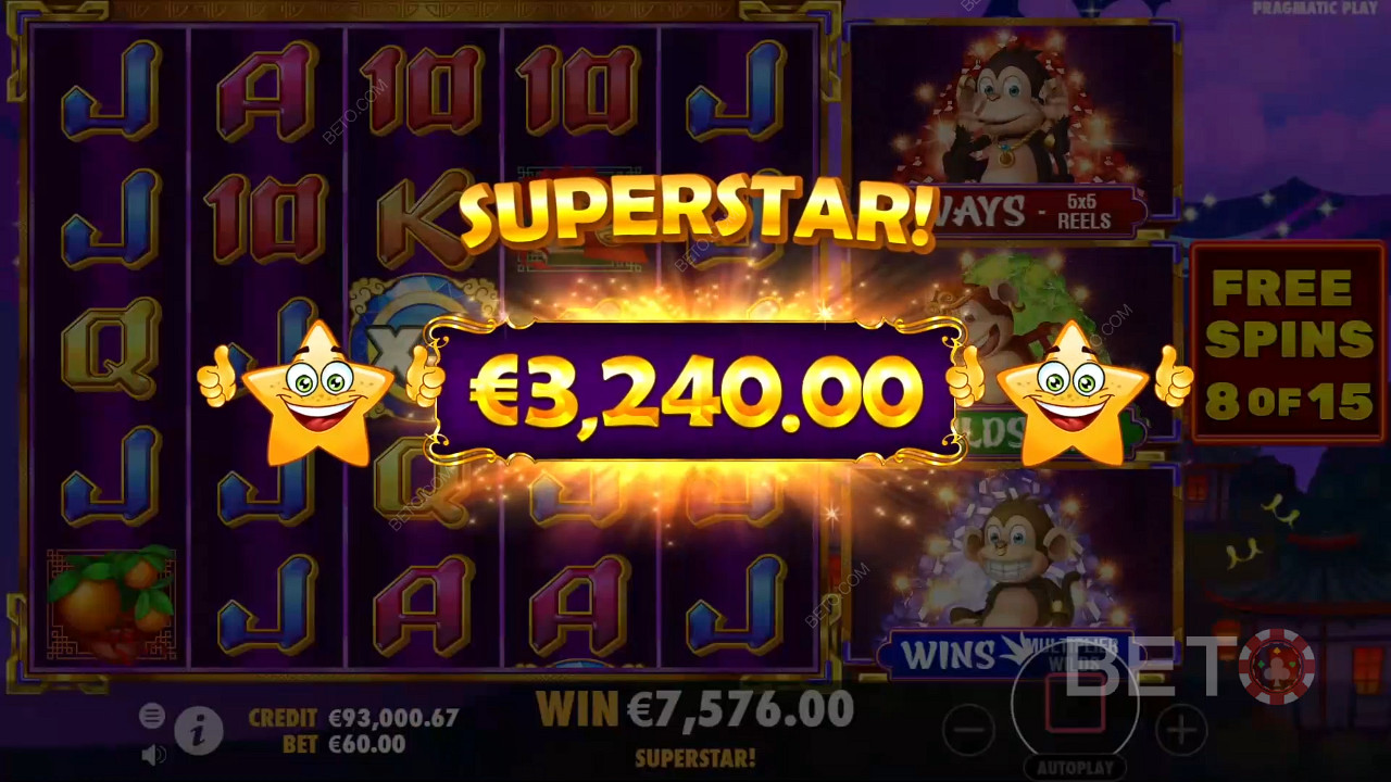 Menangkan 12,077x taruhan Anda di Slot Online 3 Dancing Monkeys!