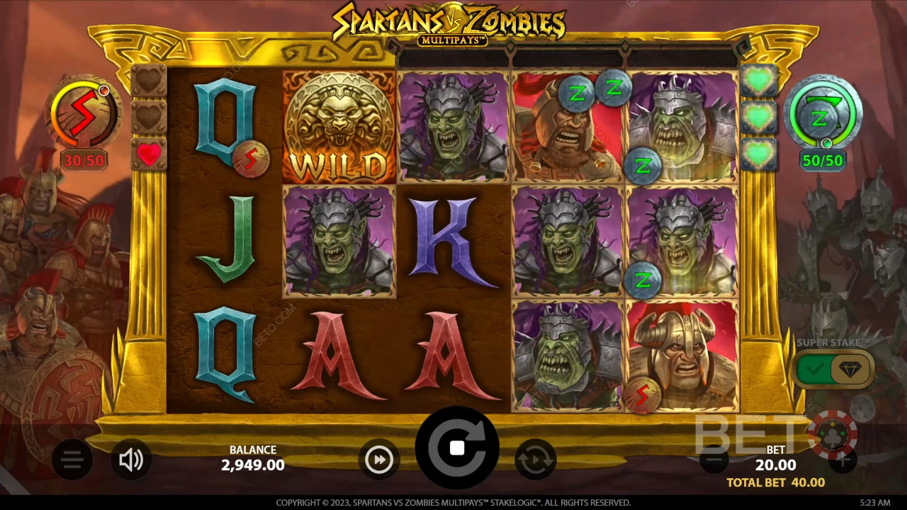 Ulasan Spartan vs Zombie oleh BETO Slots