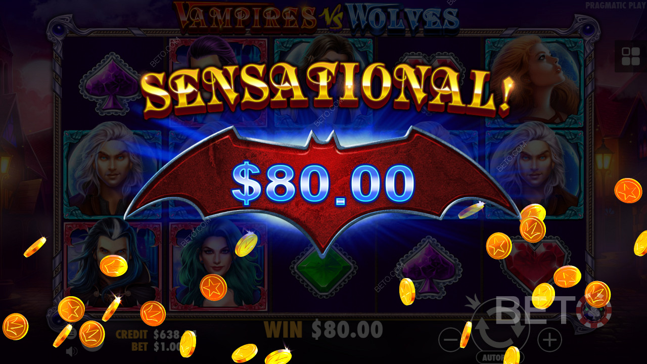 Memenangkan Pembayaran Besar dalam Vampir vs Serigala