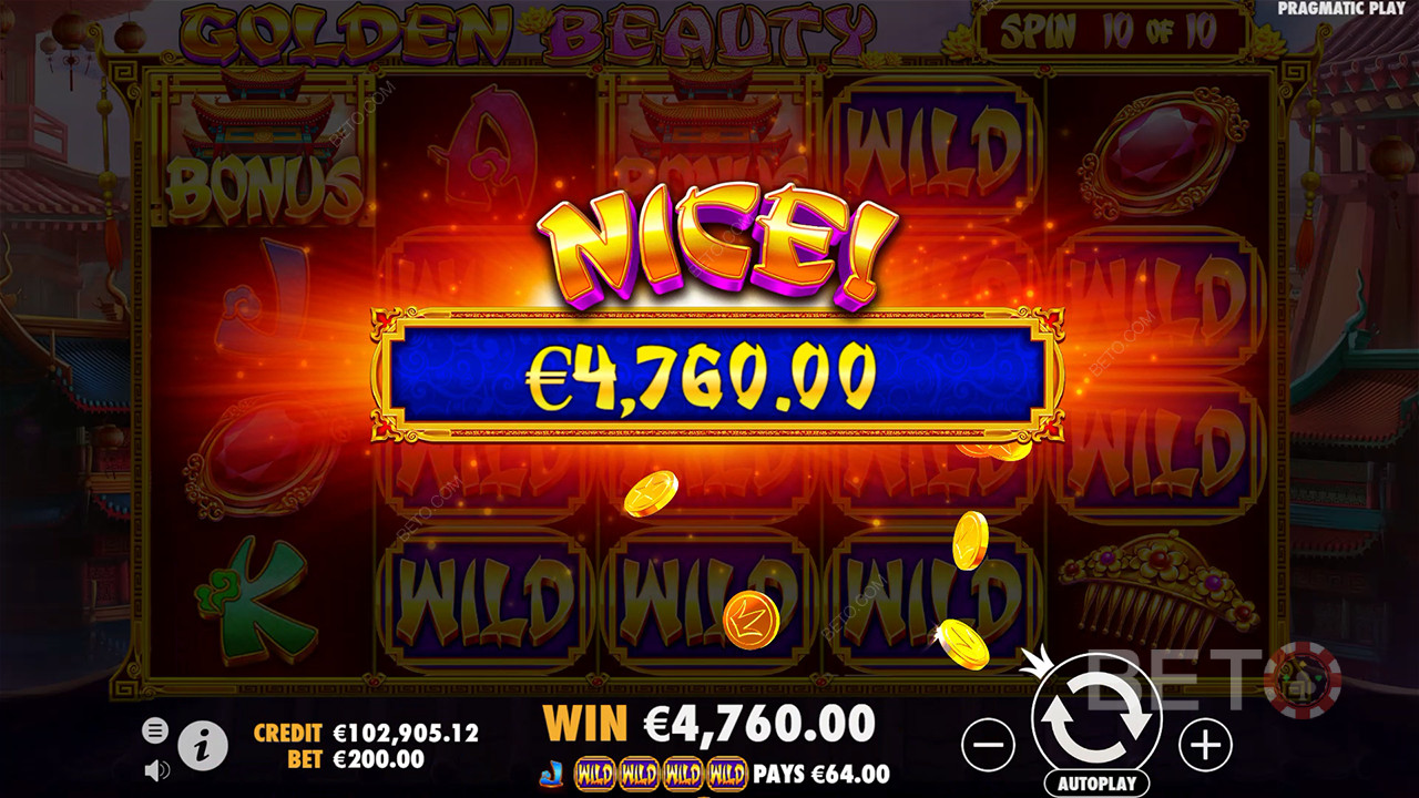 Menangkan 210x taruhan Anda di Slot Online Golden Beauty!