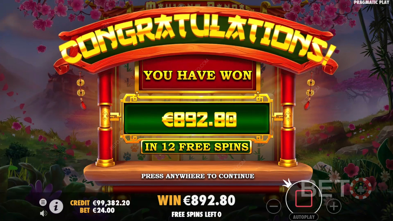 Menangkan 5,000x taruhan Anda di Mesin Slot Mahjong Panda!