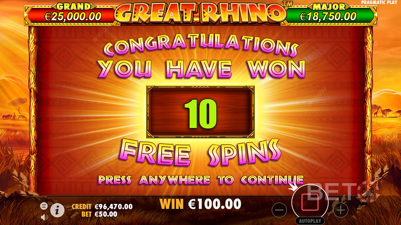 Menangkan 500x taruhan Anda di Slot Online Badak Hebat!