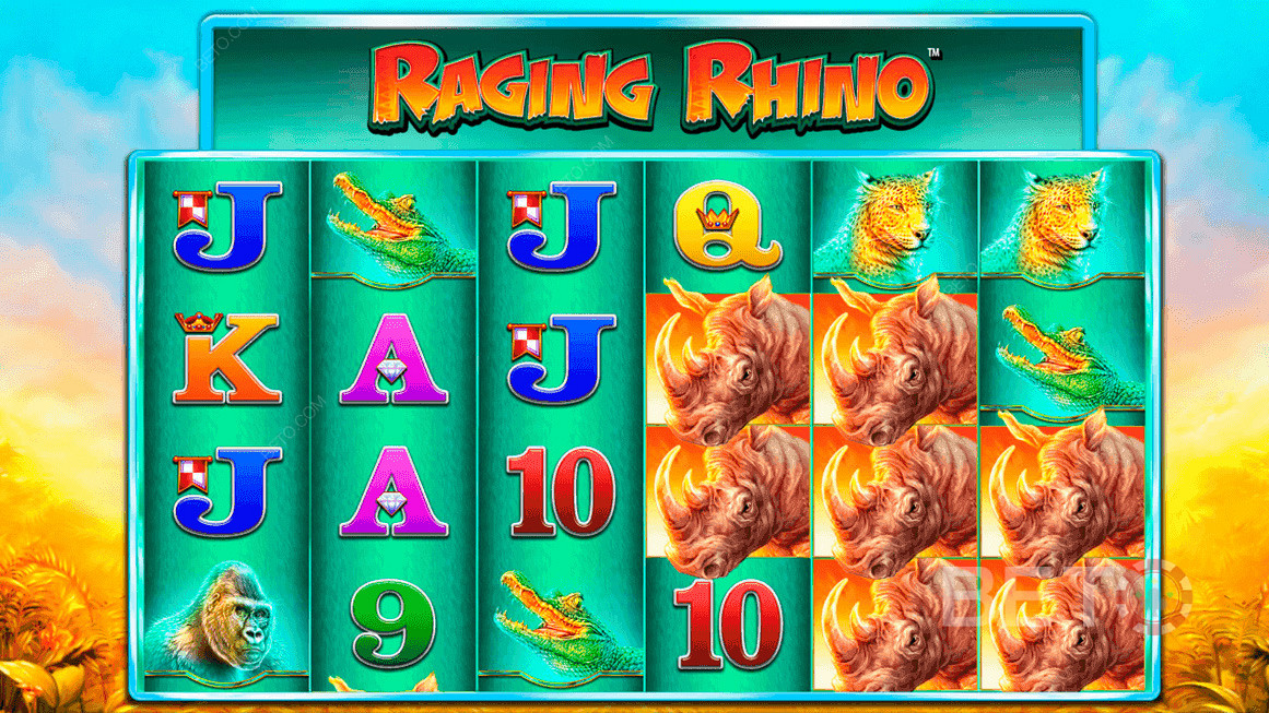 Raging Rhino dari Williams Interactive(WMS) - memberi Anda hingga 46,656 cara untuk menang!