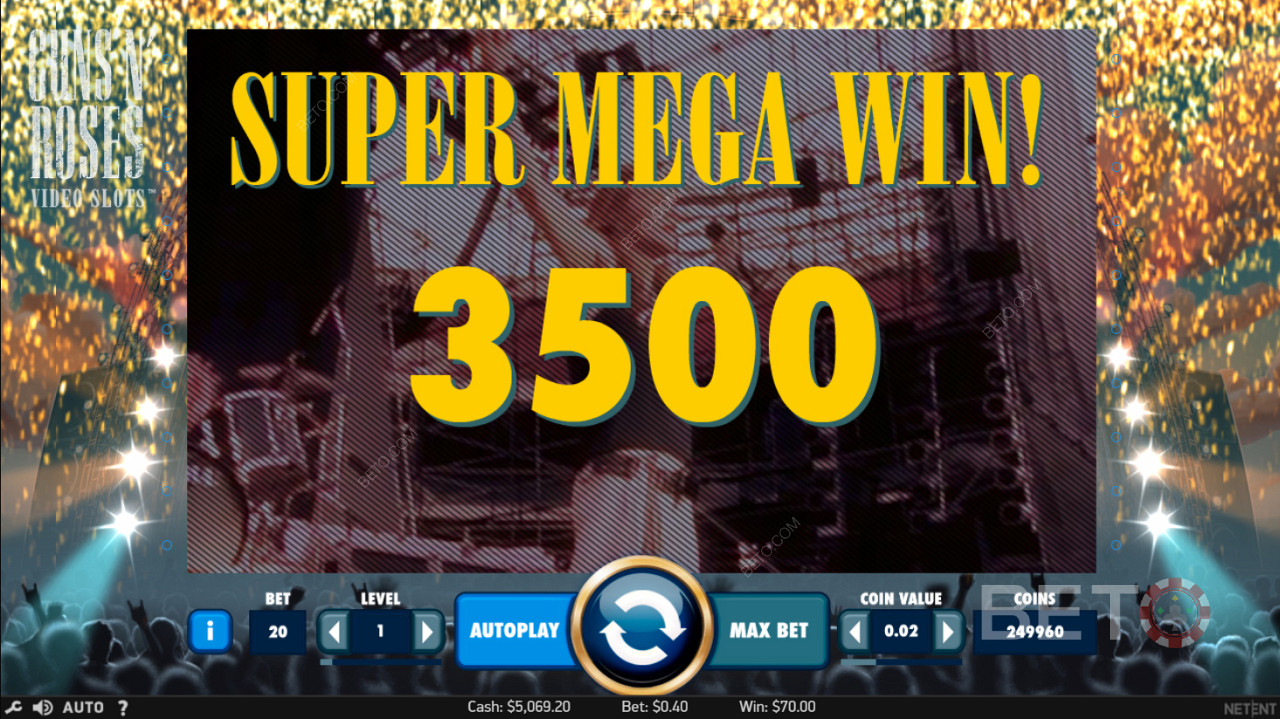 Mendaratkan Super Mega Win yang paling dicari di Guns N 