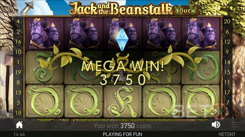 Meraih Mega Win yang menguntungkan di Jack and the Beanstalk