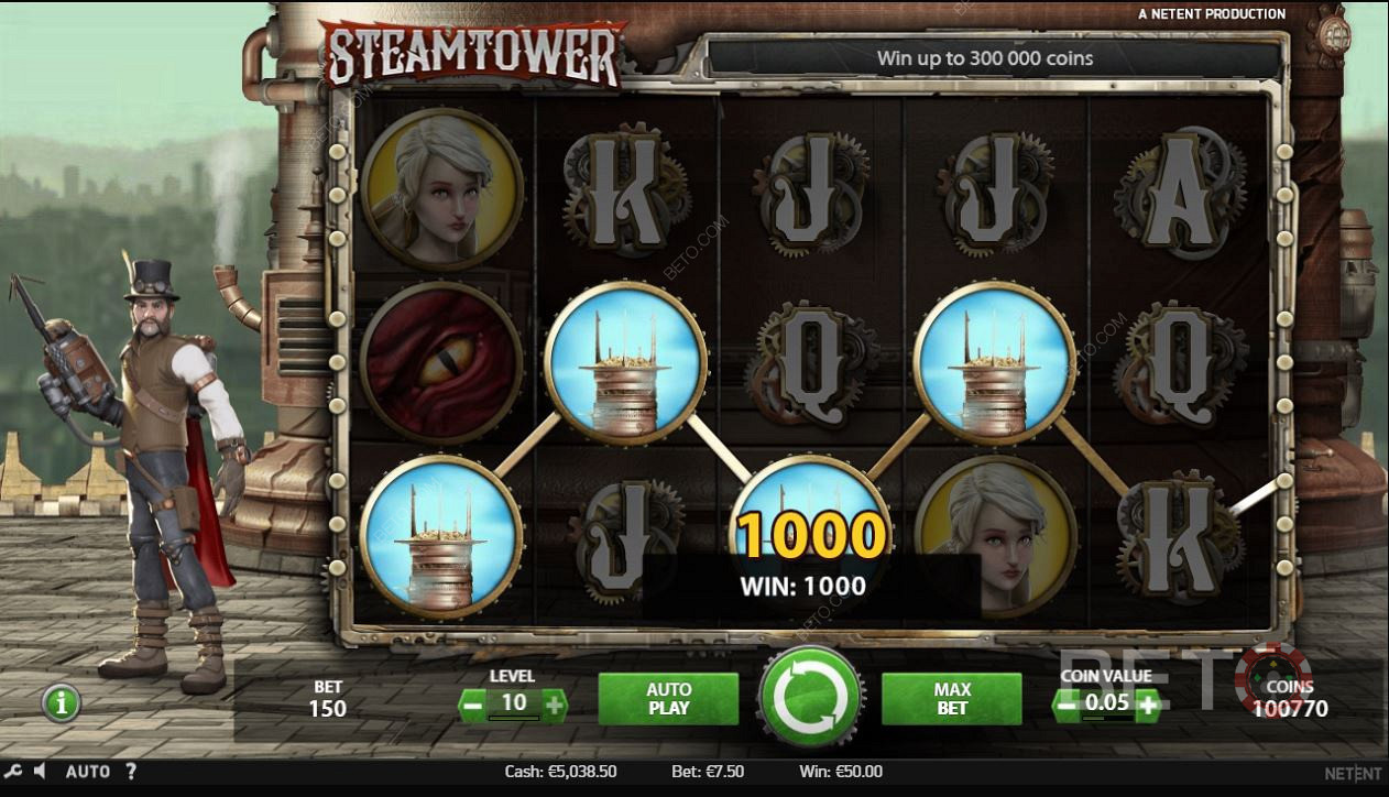 Simbol Pencocokan di permainan slot Steam Tower
