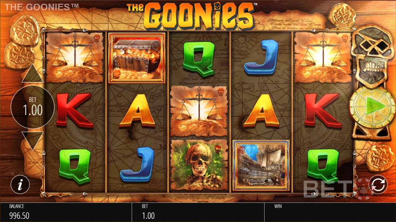 The Goonies dari Blueprint Gaming - rasakan lebih dari 7 fitur slot bonus acak