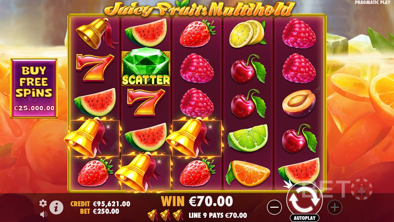 Menangkan 8,000x taruhan Anda di Slot Online Juicy Fruits Multihold!