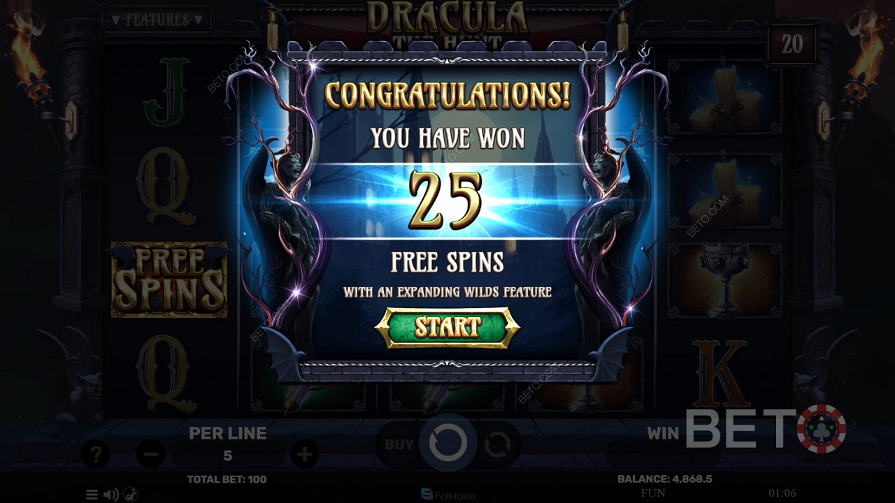 Menangkan 3,000x taruhan Anda di Slot Online Dracula The Hunt!