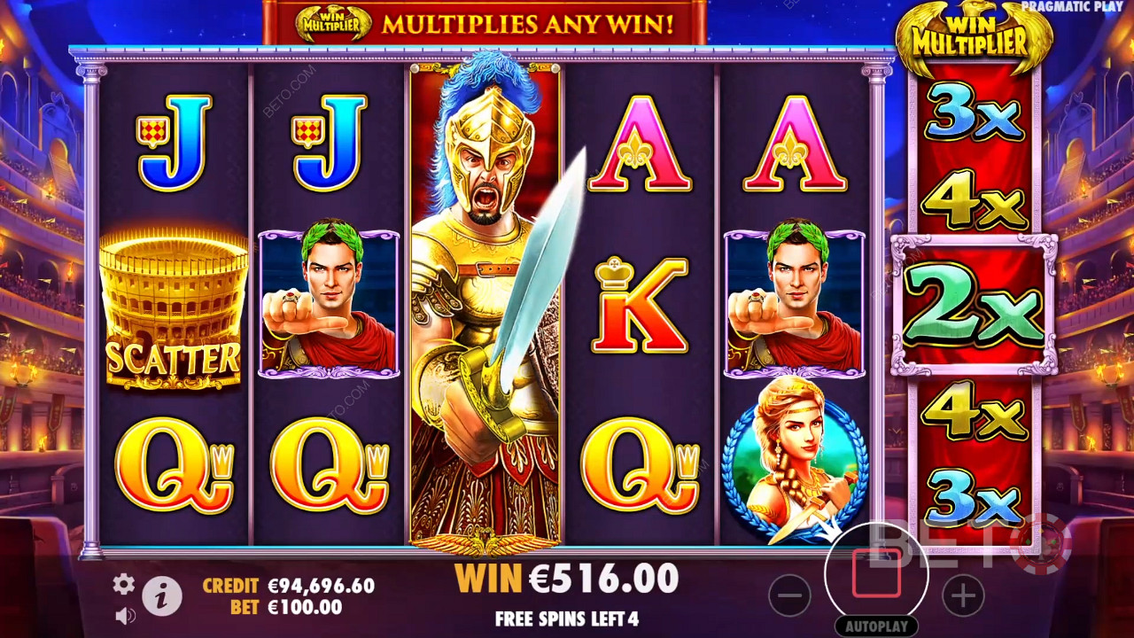 Ulasan Gladiator Liar oleh BETO Slots