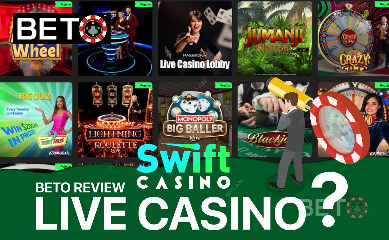 Swift Casino menawarkan Anda kesempatan untuk menikmati permainan kasino langsung