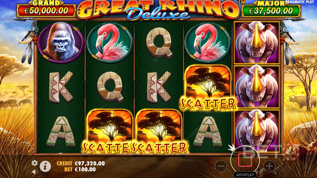 Ulasan Great Rhino Deluxe oleh BETO Slots