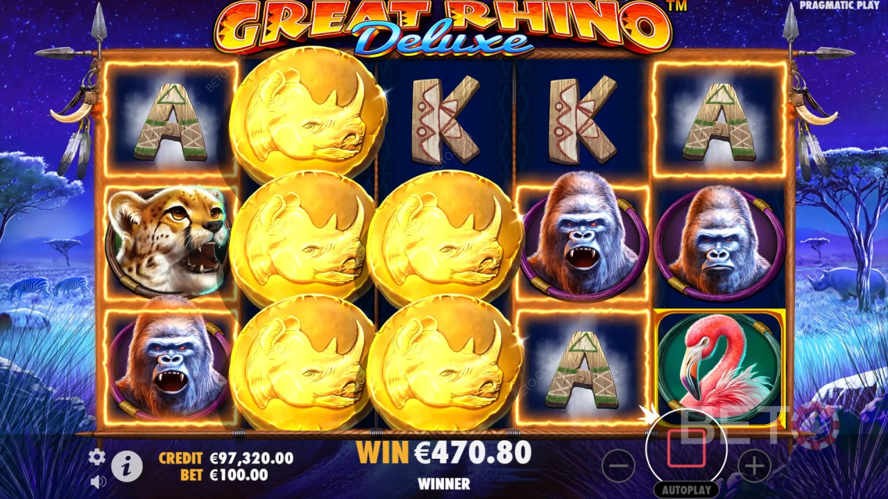 Fitur Bonus Dijelaskan di Great Rhino Deluxe oleh Pragmatic Play