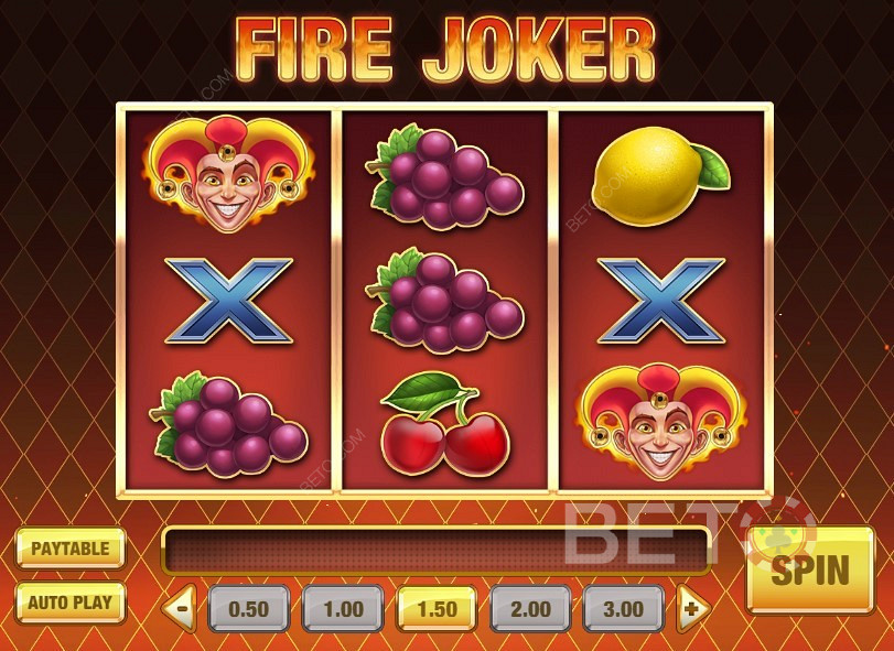 Mendapatkan simbol yang berbeda - Mainkan Slot Fire Joker