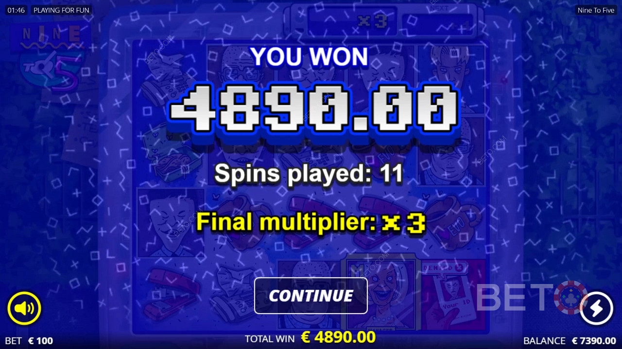 Menangkan 9,217 taruhan Anda di Slot Online Nine To Five!