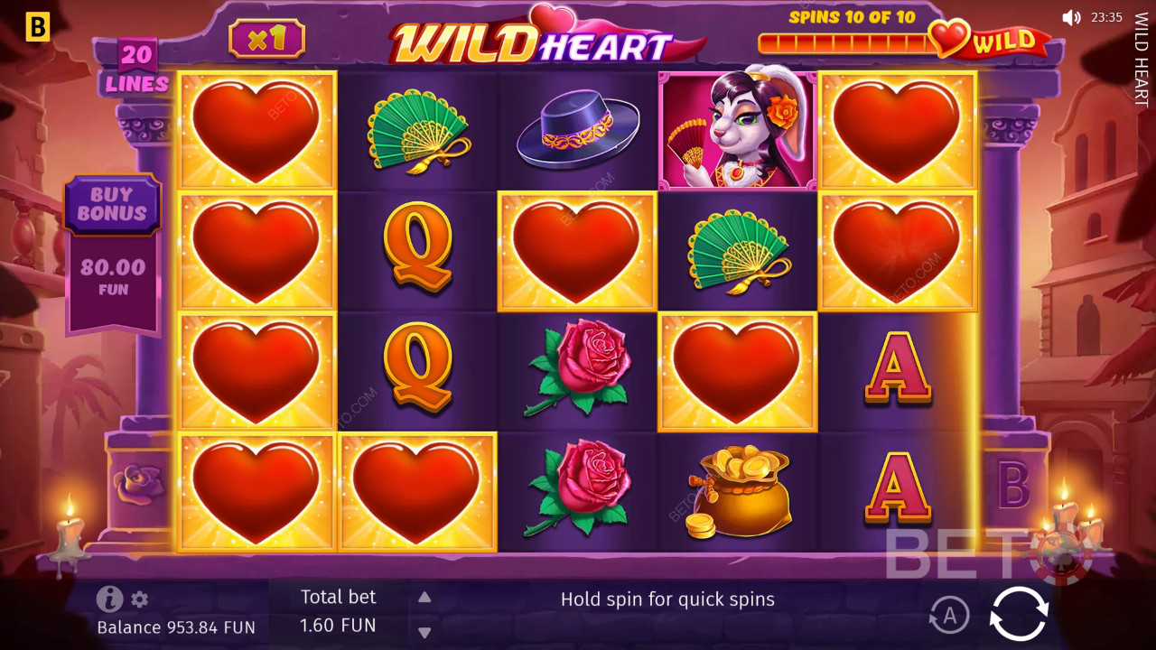 Ulasan Wild Heart oleh BETO Slots