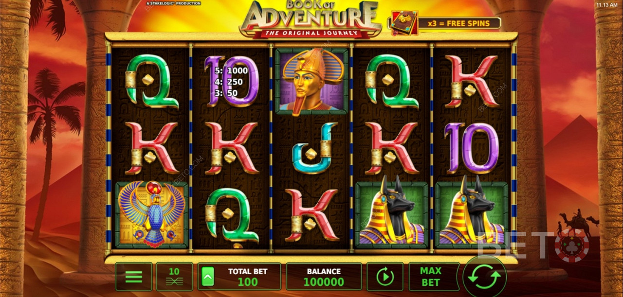 The Book of Adventure adalah slot online bertema Mesir Kuno