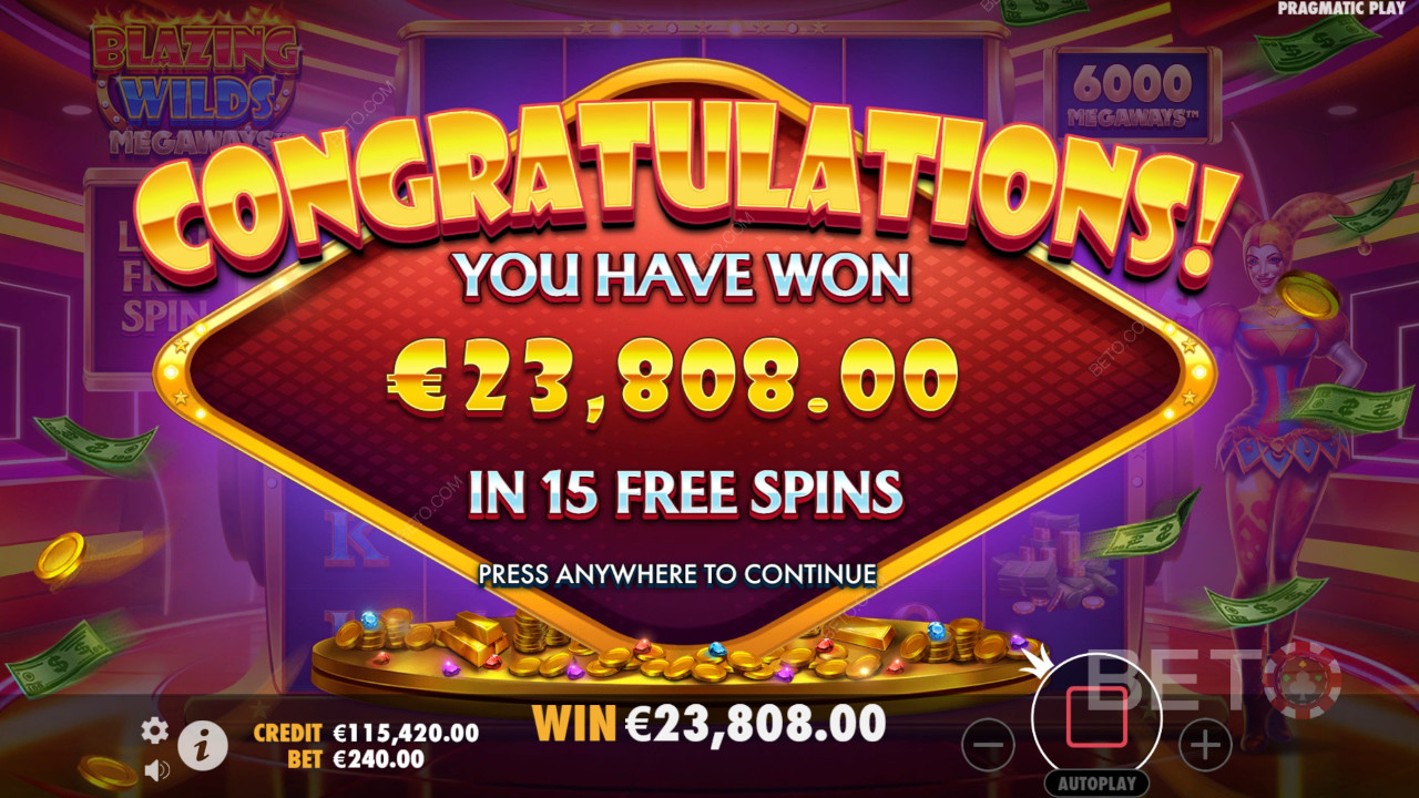 Menangkan 10,000x taruhan Anda di Slot Online Blazing Wilds Megaways!
