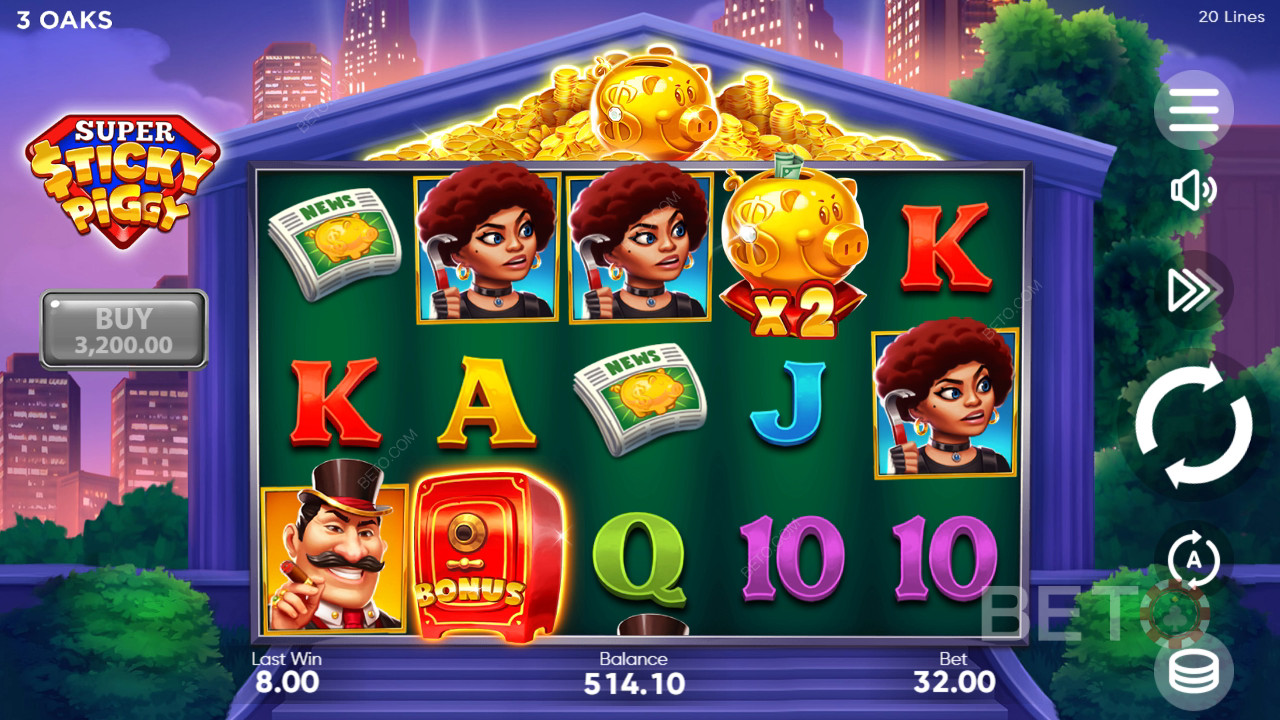 Cara Memainkan Super Sticky Piggy dari 3 Oaks Gaming