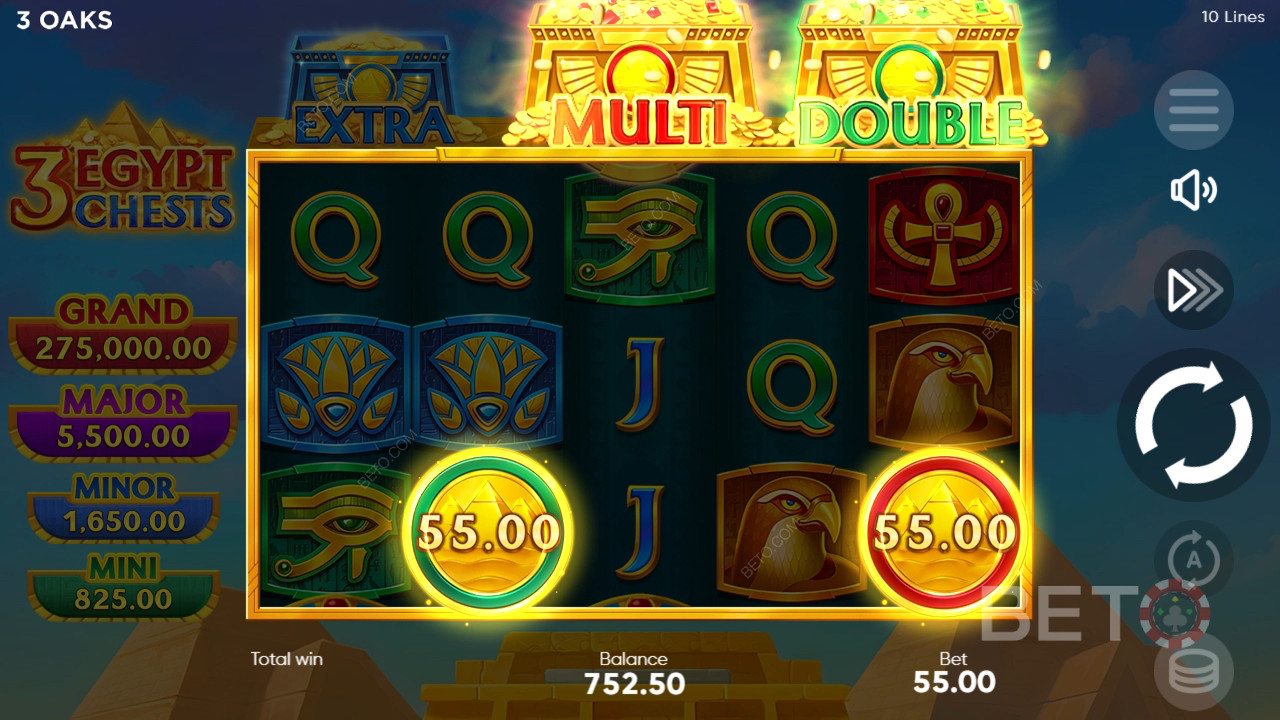 Ulasan 3 Peti Mesir oleh BETO Slots