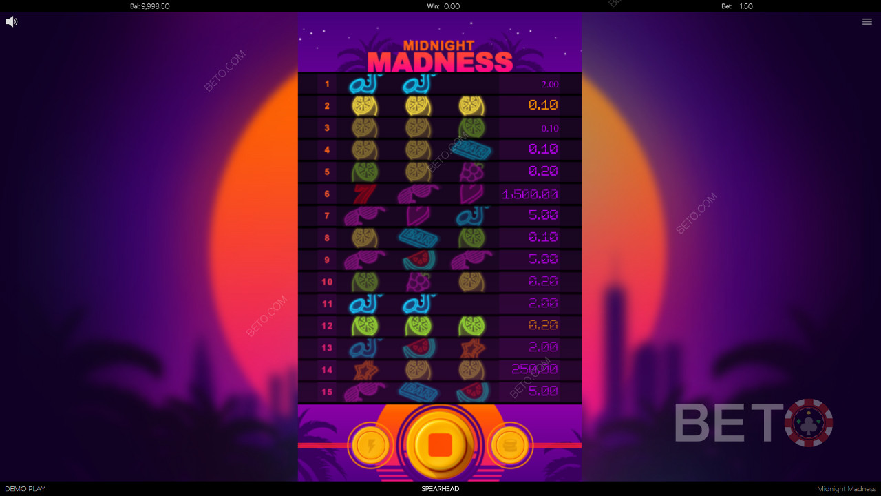 Gameplay penuh warna Midnight Madness