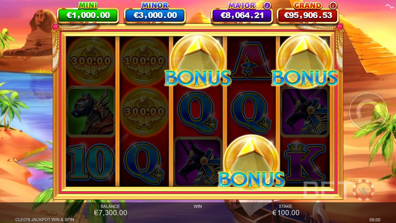 Cleo's Jackpot Win & Spin Main Gratis
