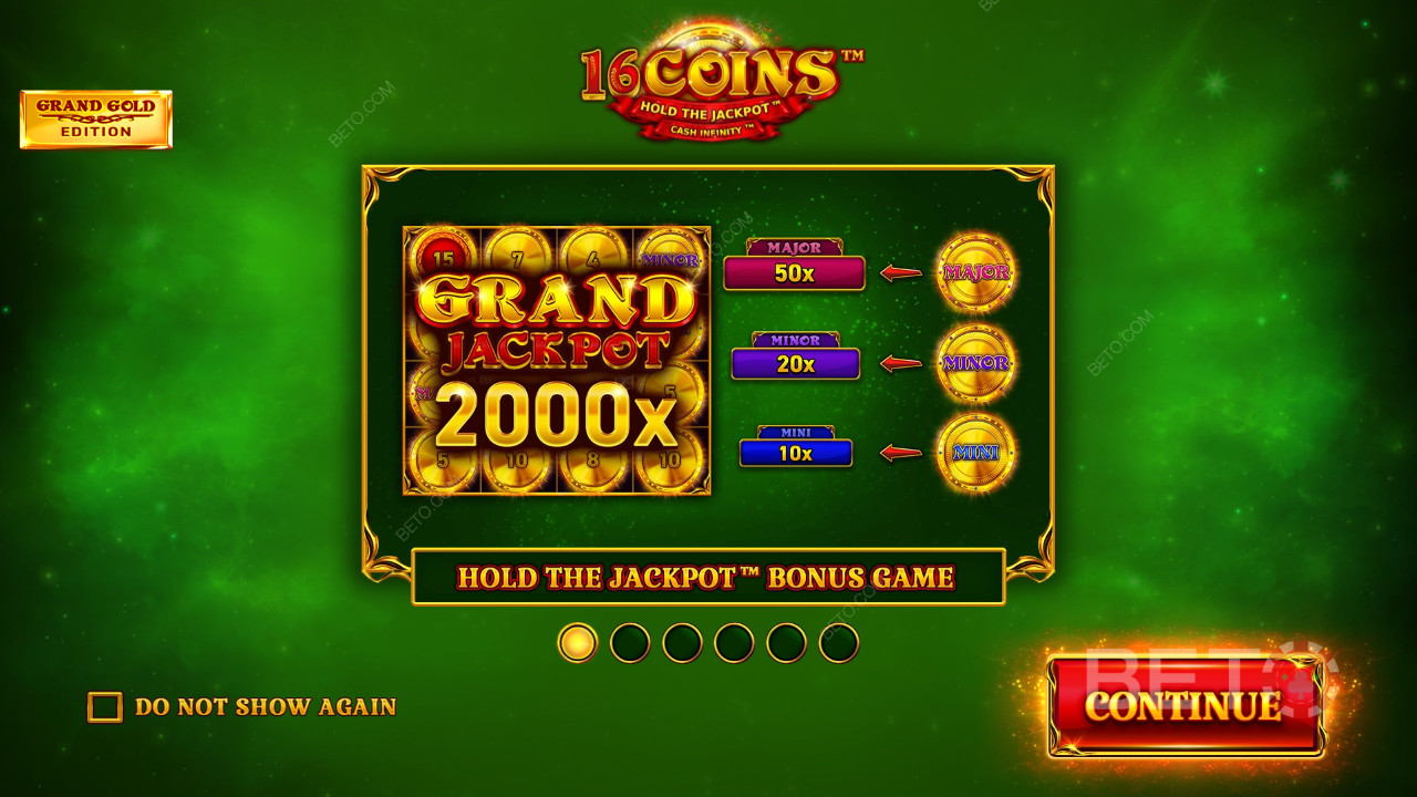 Menangkan 2,000x taruhan Anda di Slot Online Edisi Grand Gold 16 Koin!