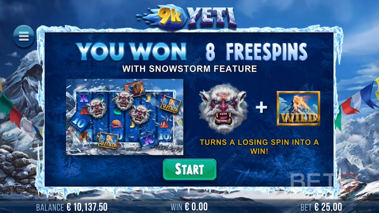 Nikmati putaran gratis dengan fitur Badai Salju
