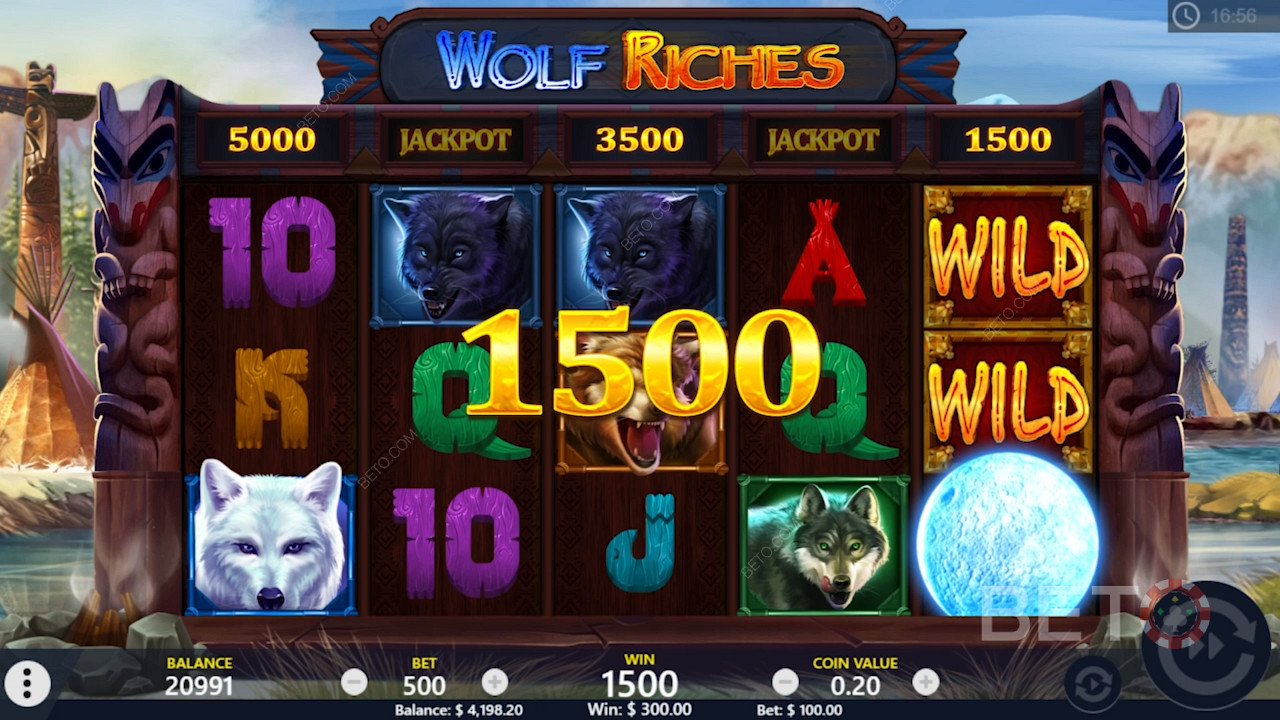 Nikmati kemenangan yang konsisten di mesin slot Wolf Riches