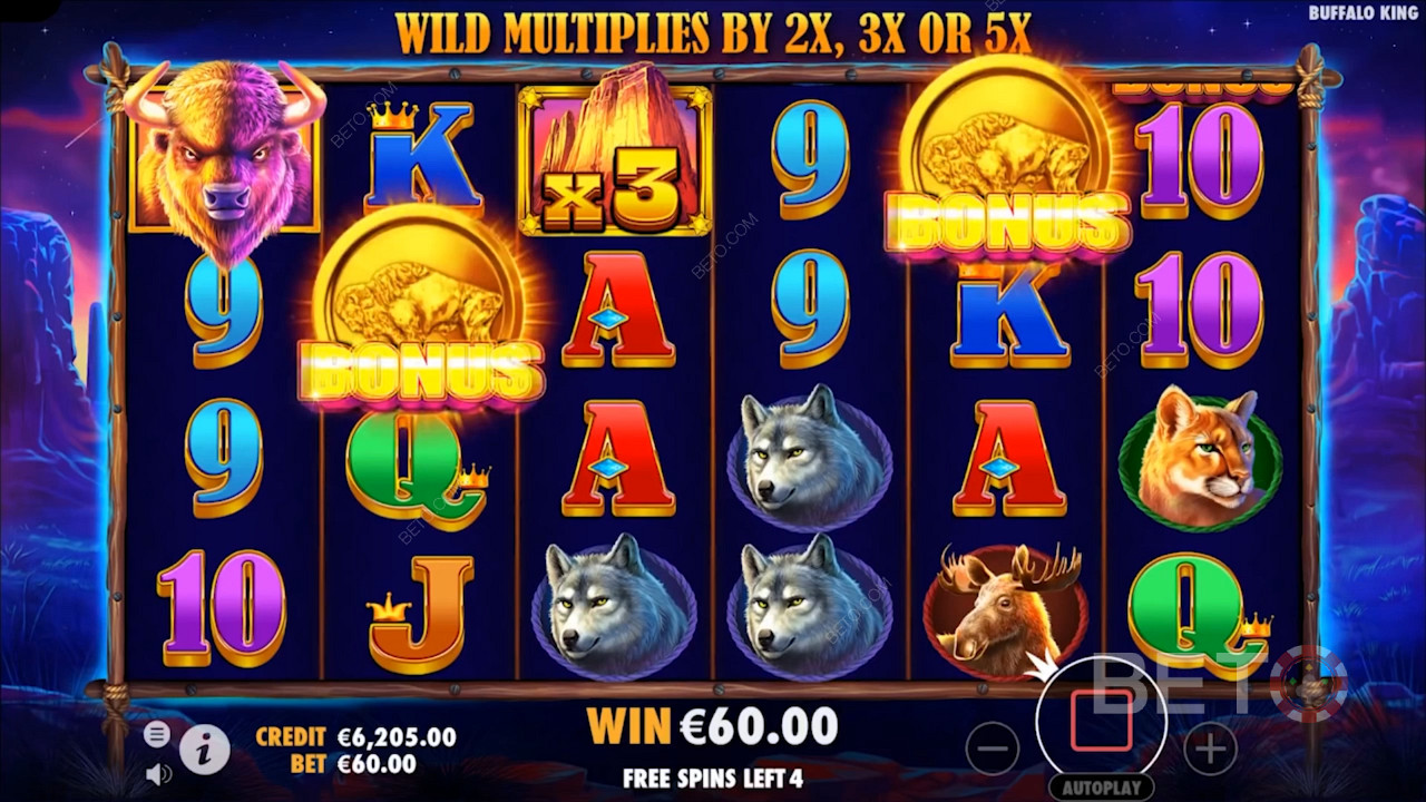 Menangkan Bonus Kerbau besar di Buffalo King