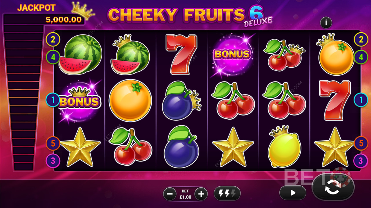 Cheeky Fruits 6 Deluxe Ulasan oleh BETO Slots