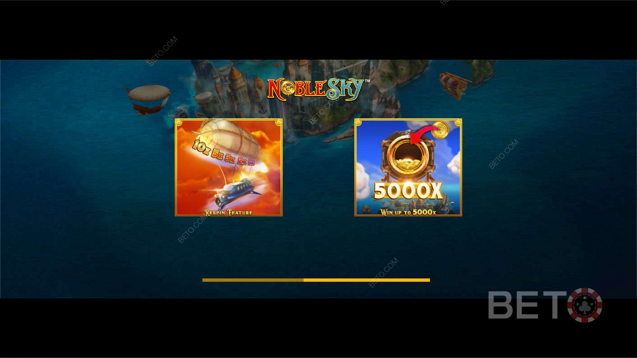 Dapatkan Kemenangan Maksimal 5,000x di mesin slot Noble Sky