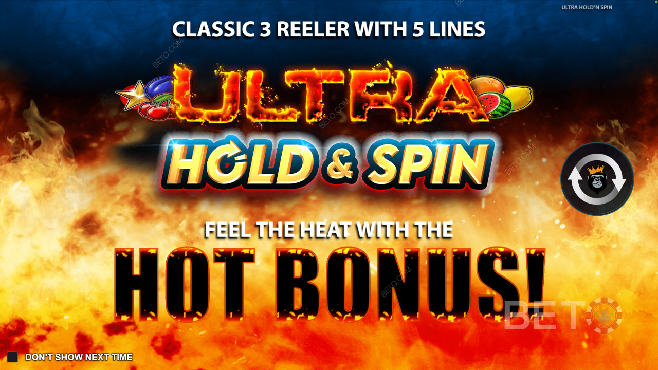 Layar intro Ultra Hold and Spin