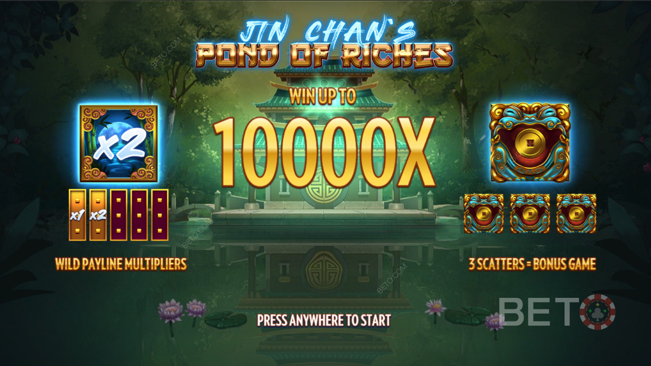 Dibantu oleh fitur bonus gila, bermainlah untuk kesempatan memenangkan hingga 10.000x taruhannya