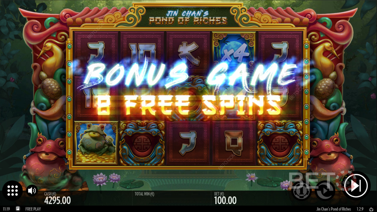 Dapatkan hingga 16 bonus spin gratis selama fitur Game Bonus