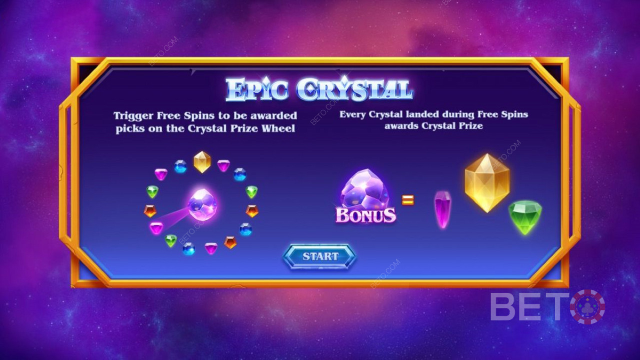 Layar Intro Epic Crystal - Bonus & Putaran Gratis