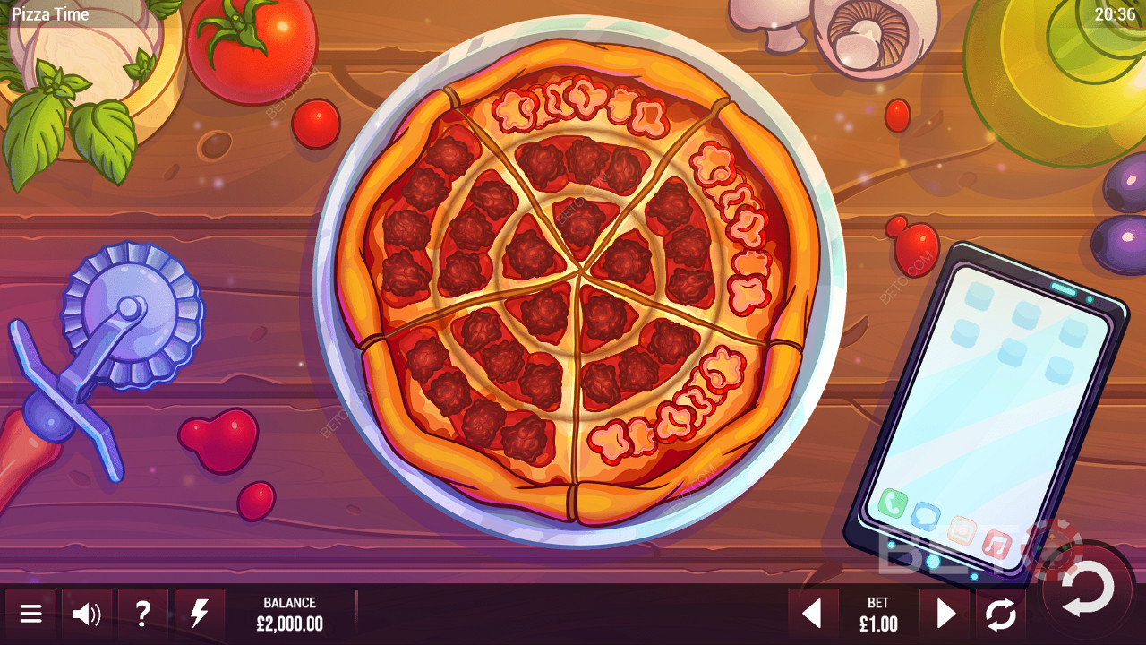 Kisi-kisi permainan melingkar dari Pizza Time