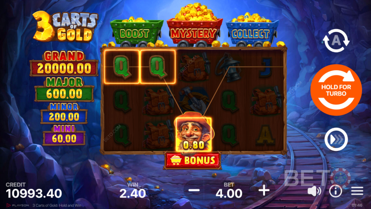 Putusan untuk 3 Gerobak Emas: Pegang dan Menangkan Slot Online